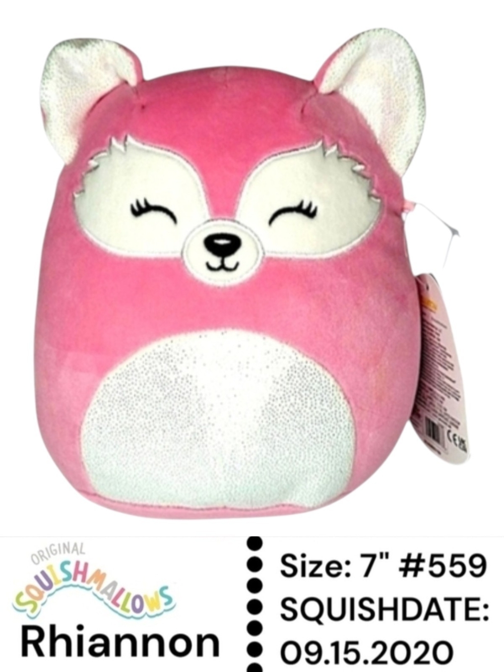 Squishmallows Rhiannon 7" Pink Fox Plush